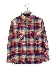 SUGAR CANE（シュガーケーン）の古着「チェックネルシャツ」｜レッド