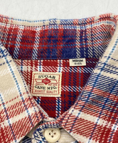 SUGAR CANE（シュガーケーン）SUGAR CANE (シュガーケーン) チェックネルシャツ レッド サイズ:Mの古着・服飾アイテム