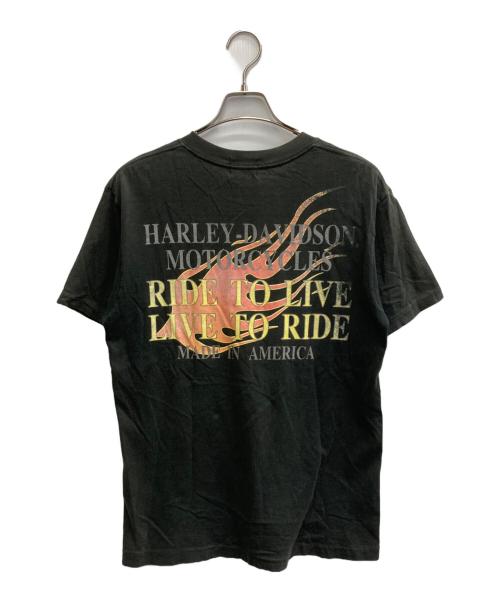 HARLEY-DAVIDSON（ハーレーダビッドソン）HARLEY-DAVIDSON (ハーレーダビッドソン) 90s プリントTシャツ ブラック サイズ:Mの古着・服飾アイテム