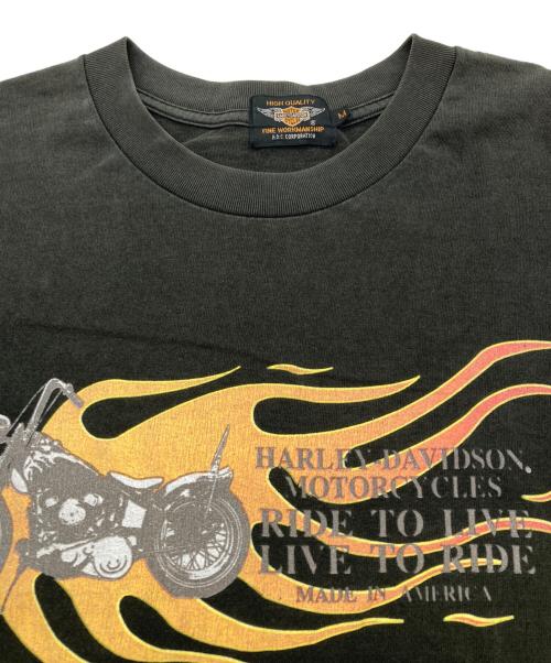 HARLEY-DAVIDSON（ハーレーダビッドソン）HARLEY-DAVIDSON (ハーレーダビッドソン) 90s プリントTシャツ ブラック サイズ:Mの古着・服飾アイテム
