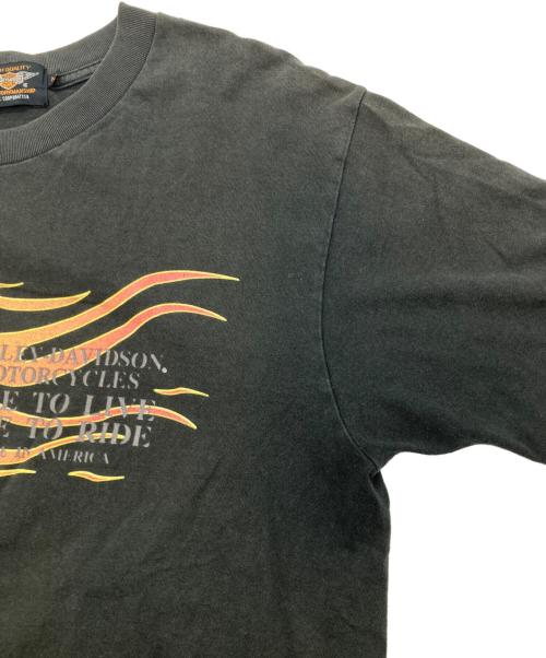 HARLEY-DAVIDSON（ハーレーダビッドソン）HARLEY-DAVIDSON (ハーレーダビッドソン) 90s プリントTシャツ ブラック サイズ:Mの古着・服飾アイテム