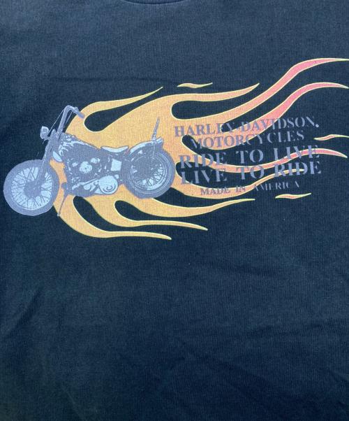HARLEY-DAVIDSON（ハーレーダビッドソン）HARLEY-DAVIDSON (ハーレーダビッドソン) 90s プリントTシャツ ブラック サイズ:Mの古着・服飾アイテム