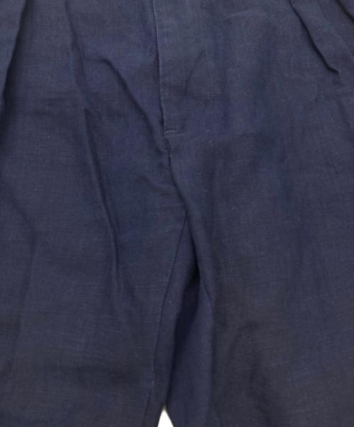 POLO RALPH LAUREN（ポロ・ラルフローレン）POLO RALPH LAUREN (ポロ・ラルフローレン) リネンタックパンツ ネイビー サイズ:38/32の古着・服飾アイテム