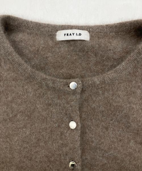 FRAY ID（フレイ アイディー）FRAY ID (フレイ アイディー) FOXカシミアペプラムカーディガン ブラウン サイズ:FREEの古着・服飾アイテム