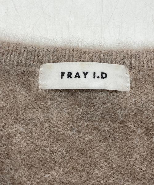 FRAY ID（フレイ アイディー）FRAY ID (フレイ アイディー) FOXカシミアペプラムカーディガン ブラウン サイズ:FREEの古着・服飾アイテム