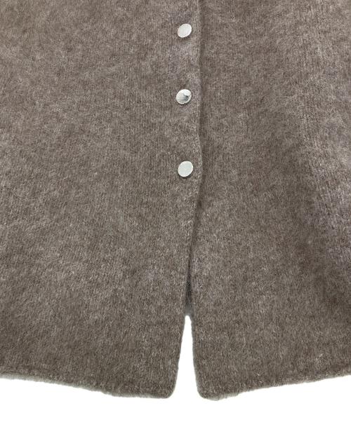 FRAY ID（フレイ アイディー）FRAY ID (フレイ アイディー) FOXカシミアペプラムカーディガン ブラウン サイズ:FREEの古着・服飾アイテム