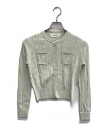 HER LIP TO（ハーリップトゥ）の古着「Eyelet Knit Cardigan」｜グリーン
