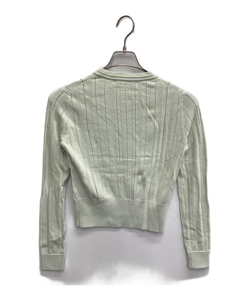 HER LIP TO（ハーリップトゥ）Her lip to (ハーリップトゥ) Eyelet Knit Cardigan グリーン サイズ:Fの古着・服飾アイテム