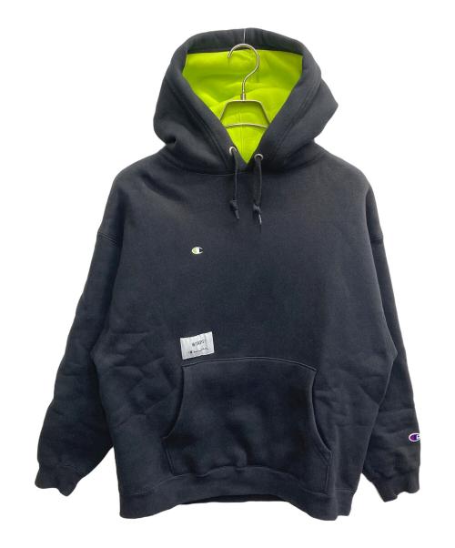 WTAPS（ダブルタップス）WTAPS (ダブルタップス) Champion (チャンピオン) フーデットスウェットシャツ ブラック サイズ:Lの古着・服飾アイテム