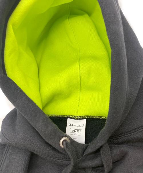 WTAPS（ダブルタップス）WTAPS (ダブルタップス) Champion (チャンピオン) フーデットスウェットシャツ ブラック サイズ:Lの古着・服飾アイテム