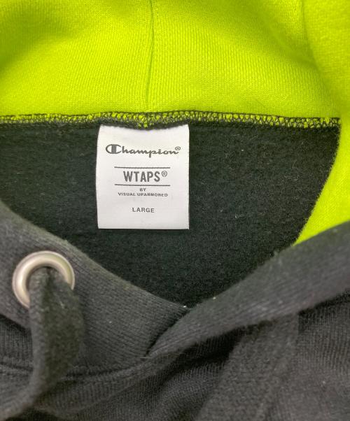 WTAPS（ダブルタップス）WTAPS (ダブルタップス) Champion (チャンピオン) フーデットスウェットシャツ ブラック サイズ:Lの古着・服飾アイテム