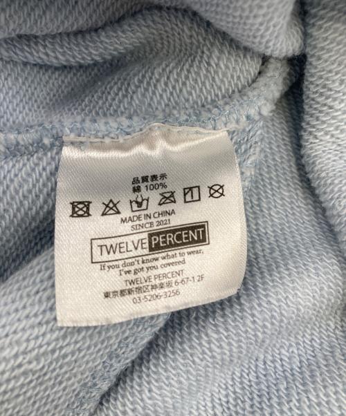 TWELVE PERCENT（トゥエレブパーセント）TWELVE PERCENT (トゥエレブパーセント) プリントスウェット スカイブルー サイズ:Lの古着・服飾アイテム
