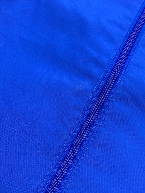 adidas（アディダス）adidas (アディダス) ３ラインジップジャケット ブルー サイズ:XOの古着・服飾アイテム