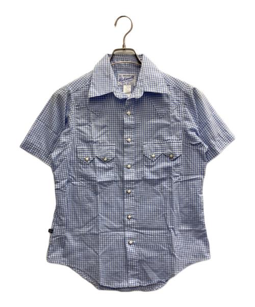 ROCKMOUNT（ロックマウント）ROCKMOUNT (ロックマウント) 半袖ウエスタンシャツ ブルー サイズ:14.5の古着・服飾アイテム