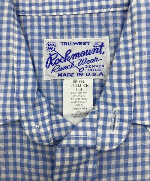 ROCKMOUNT（ロックマウント）ROCKMOUNT (ロックマウント) 半袖ウエスタンシャツ ブルー サイズ:14.5の古着・服飾アイテム