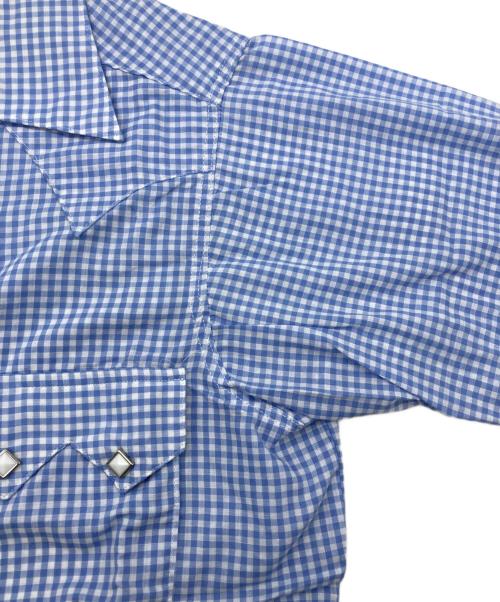 ROCKMOUNT（ロックマウント）ROCKMOUNT (ロックマウント) 半袖ウエスタンシャツ ブルー サイズ:14.5の古着・服飾アイテム