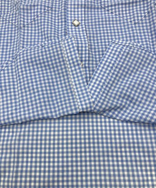 ROCKMOUNT（ロックマウント）ROCKMOUNT (ロックマウント) 半袖ウエスタンシャツ ブルー サイズ:14.5の古着・服飾アイテム