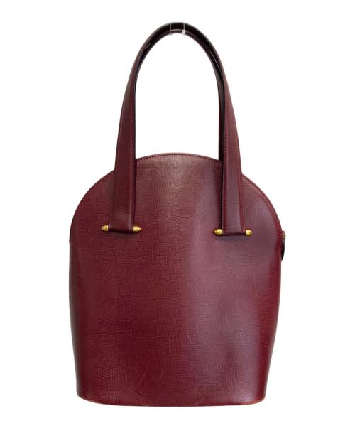 Cartier（カルティエ）Cartier (カルティエ) ハンドバッグ/マストライン ボルドーの古着・服飾アイテム