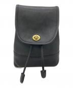COACHコーチ）の古着「レザーリュック/OLD」｜ブラック