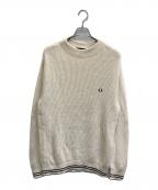 FRED PERRYフレッドペリー）の古着「MOCK NECK SWEATER」｜ベージュ