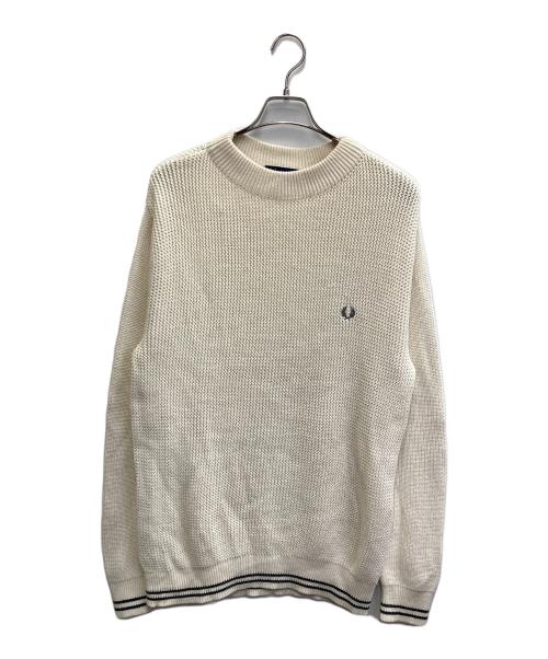 FRED PERRY（フレッドペリー）FRED PERRY (フレッドペリー) MOCK NECK SWEATER ベージュ サイズ:Mの古着・服飾アイテム