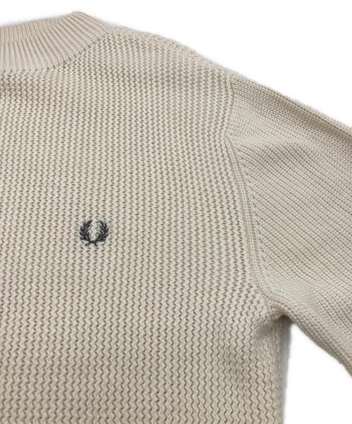 FRED PERRY（フレッドペリー）FRED PERRY (フレッドペリー) MOCK NECK SWEATER ベージュ サイズ:Mの古着・服飾アイテム