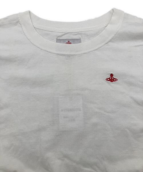 Vivienne Westwood RED LABEL（ヴィヴィアンウエストウッドレッドレーベル）Vivienne Westwood RED LABEL (ヴィヴィアンウエストウッドレッドレーベル) オーブ刺繍カットソー ホワイト サイズ:40 未使用品の古着・服飾アイテム