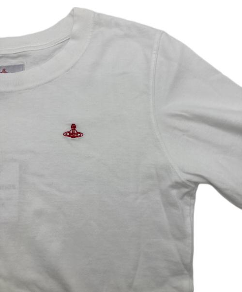 Vivienne Westwood RED LABEL（ヴィヴィアンウエストウッドレッドレーベル）Vivienne Westwood RED LABEL (ヴィヴィアンウエストウッドレッドレーベル) オーブ刺繍カットソー ホワイト サイズ:40 未使用品の古着・服飾アイテム