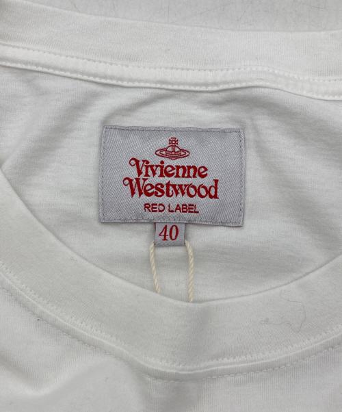 Vivienne Westwood RED LABEL（ヴィヴィアンウエストウッドレッドレーベル）Vivienne Westwood RED LABEL (ヴィヴィアンウエストウッドレッドレーベル) オーブ刺繍カットソー ホワイト サイズ:40 未使用品の古着・服飾アイテム