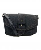 Kate Spadeケイトスペード）の古着「wool FLAP ショルダーバッグ」｜グレー