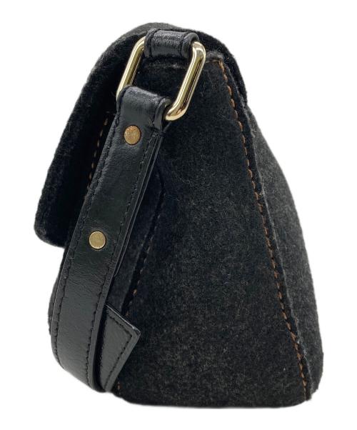 Kate Spade（ケイトスペード）Kate Spade (ケイトスペード) wool FLAP ショルダーバッグ グレーの古着・服飾アイテム