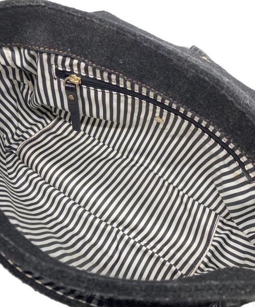 Kate Spade（ケイトスペード）Kate Spade (ケイトスペード) wool FLAP ショルダーバッグ グレーの古着・服飾アイテム