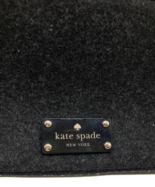 Kate Spade（ケイトスペード）Kate Spade (ケイトスペード) wool FLAP ショルダーバッグ グレーの古着・服飾アイテム
