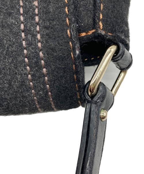Kate Spade（ケイトスペード）Kate Spade (ケイトスペード) wool FLAP ショルダーバッグ グレーの古着・服飾アイテム