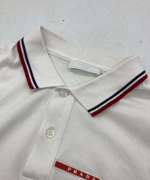 PRADA（プラダ）PRADA (プラダ) ポロシャツ ホワイト サイズ:Lの古着・服飾アイテム