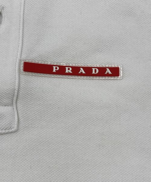 PRADA（プラダ）PRADA (プラダ) ポロシャツ ホワイト サイズ:Lの古着・服飾アイテム