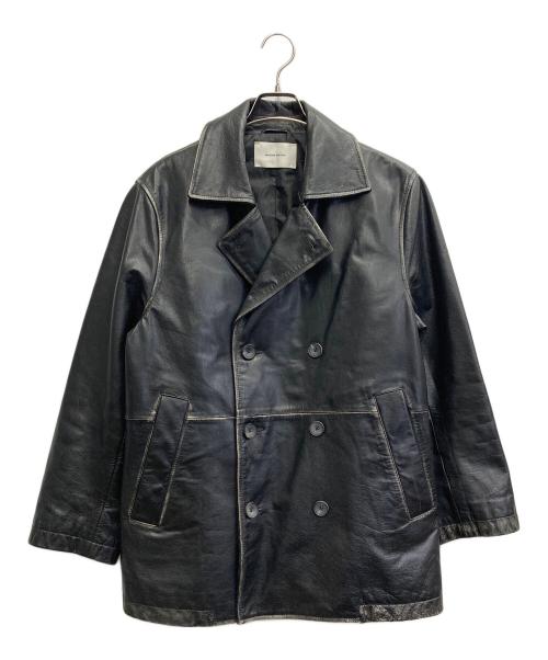 MAISON SPECIAL（メゾンスペシャル）MAISON SPECIAL (メゾンスペシャル) Hand Rub-Off BuffaloLeather Dress-Over Double Short Coat ブラックの古着・服飾アイテム