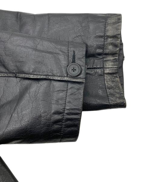 MAISON SPECIAL（メゾンスペシャル）MAISON SPECIAL (メゾンスペシャル) Hand Rub-Off BuffaloLeather Dress-Over Double Short Coat ブラックの古着・服飾アイテム