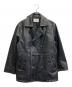 MAISON SPECIAL（メゾンスペシャル）の古着「Hand Rub-Off BuffaloLeather Dress-Over Double Short Coat」｜ブラック