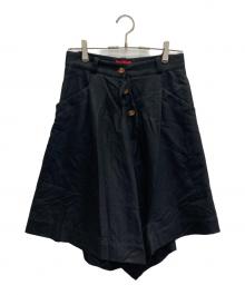 Vivienne Westwood RED LABEL（ヴィヴィアンウエストウッドレッドレーベル）の古着「ウール サルエル ハーフパンツ」｜ブラック