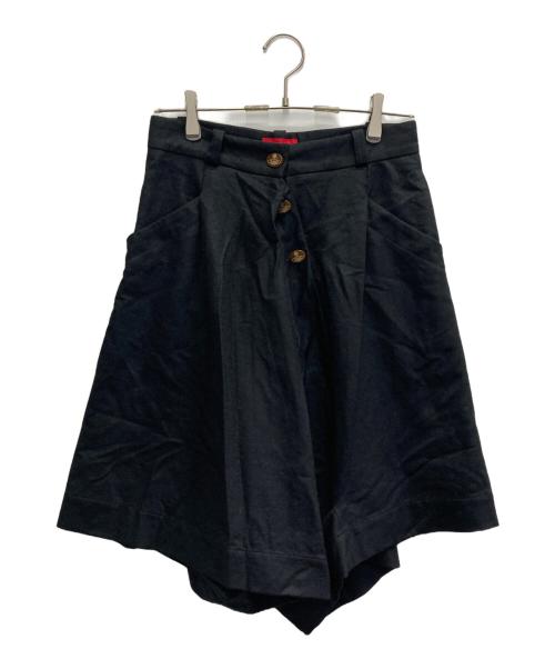 Vivienne Westwood RED LABEL（ヴィヴィアンウエストウッドレッドレーベル）Vivienne Westwood RED LABEL (ヴィヴィアンウエストウッドレッドレーベル) ウール サルエル ハーフパンツ ブラック サイズ:3の古着・服飾アイテム