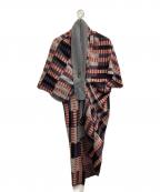 Vivienne Westwood RED LABELヴィヴィアンウエストウッドレッドレーベル）の古着「ショールカラーロングカーディガン」｜グレー×オレンジ