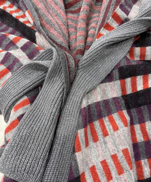 Vivienne Westwood RED LABEL（ヴィヴィアンウエストウッドレッドレーベル）Vivienne Westwood RED LABEL (ヴィヴィアンウエストウッドレッドレーベル) ショールカラーロングカーディガン グレー×オレンジ サイズ:2の古着・服飾アイテム