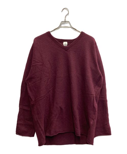 6(ROKU) BEAUTY&YOUTH（ロク ビューティーアンドユース）6(ROKU) BEAUTY&YOUTH (ロク ビューティーアンドユース) ウールボイルビッグニットプルオーバー ボルドー サイズ:表記無しの古着・服飾アイテム