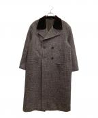 TODAYFULトゥデイフル）の古着「Doublecollar Tweed Coat」｜ブラウン