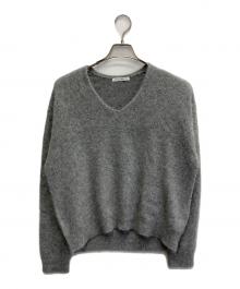 BEAUTY&YOUTH（ビューティーアンドユース）の古着「フォックスカシミヤブレンド Vネックニットプルオーバー」｜グレー