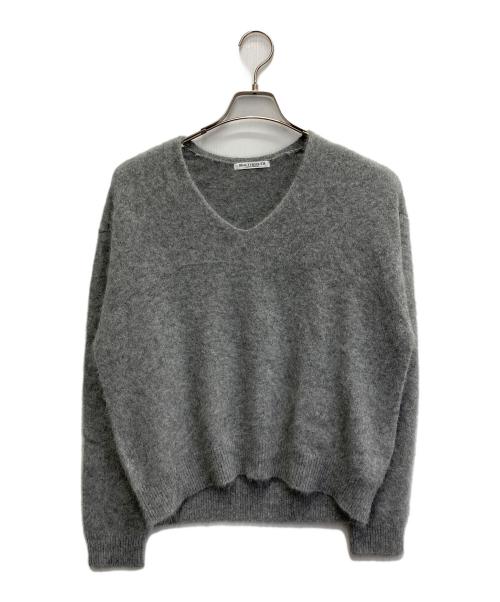 BEAUTY&YOUTH（ビューティーアンドユース）BEAUTY&YOUTH (ビューティーアンドユース) フォックスカシミヤブレンド Vネックニットプルオーバー グレー サイズ:表記無しの古着・服飾アイテム