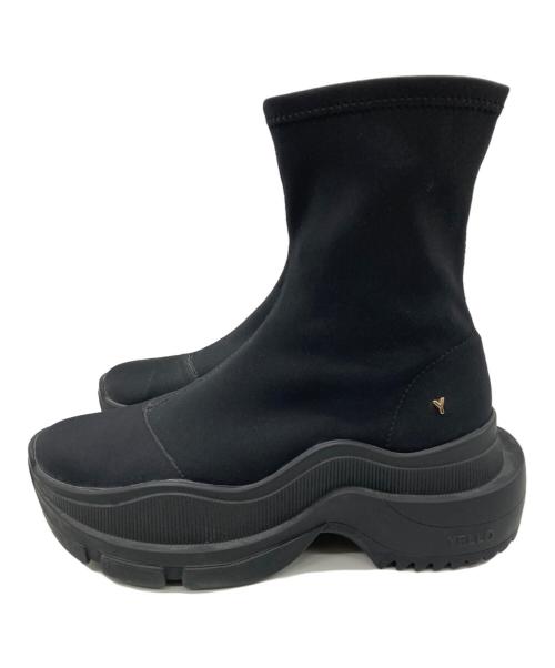 YELLO（イエロ）YELLO (イエロ) MIYABI SINGLE SNEAKER SHORT BOOTS ブラック サイズ:Sの古着・服飾アイテム