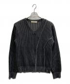 jent louisジェントルイス）の古着「Zip V-neck Knit Tops」｜グレー