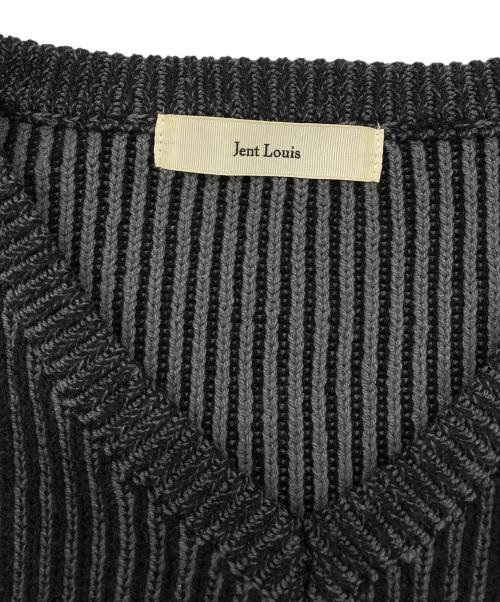 jent louis（ジェントルイス）jent louis (ジェントルイス) Zip V-neck Knit Tops グレー サイズ:Jの古着・服飾アイテム